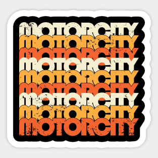 Motor City Retro Sticker